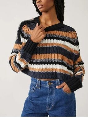 Free People Devon Sweater Sunflower Seed Size XS